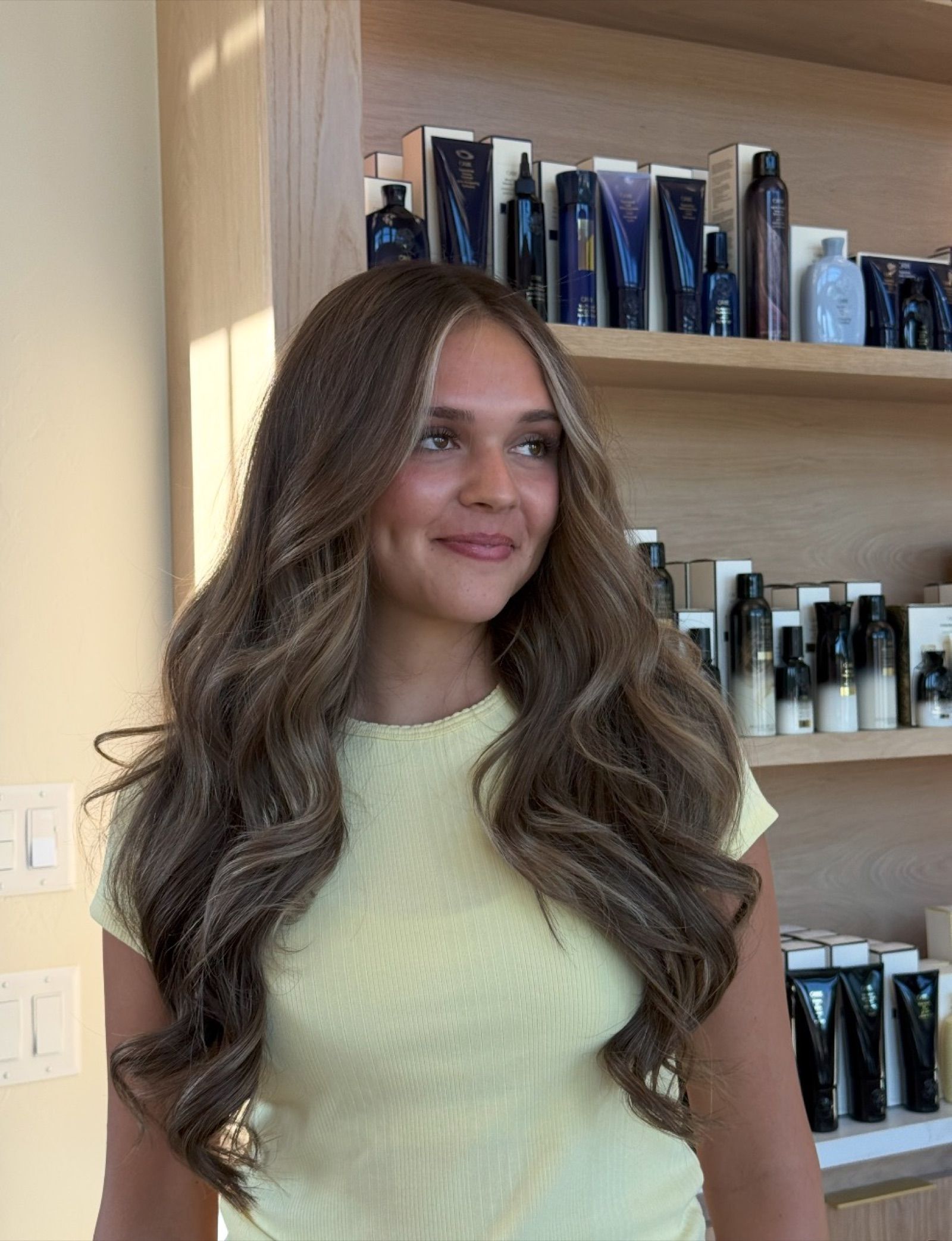 Finished luxury hair extensions with seamless length and movement at LŪK House of Beauty, Norman OK